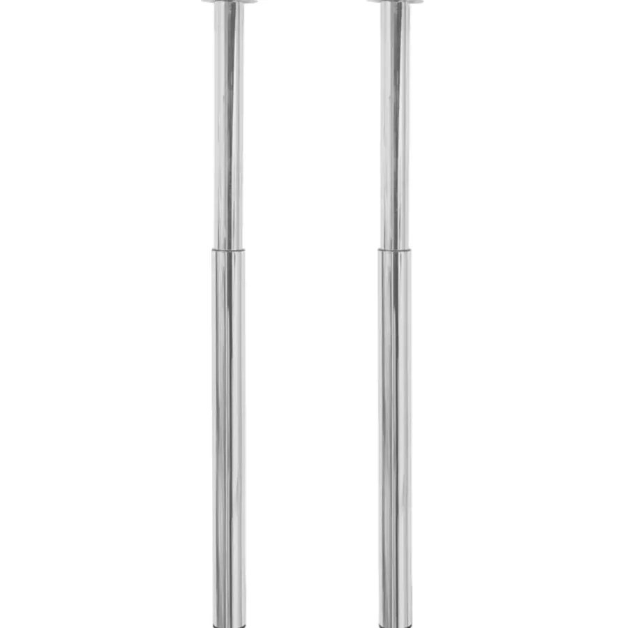 vidaXL - Tafelpoot - Zilver - IJzer - 2 stuks