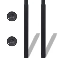vidaXL - Tafelpoot - Zwart - IJzer - 4 stuks
