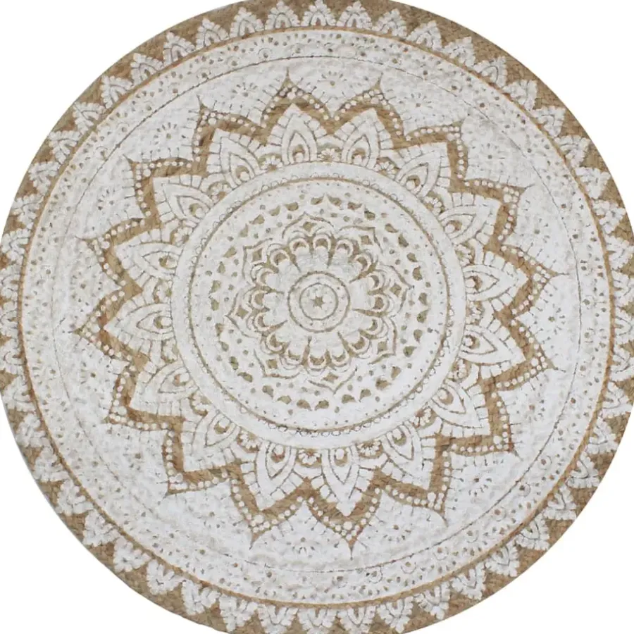 Jute Vloerkleden|Ronde Vloerkleden-vidaXL - Tapijt - Beige - Jute - 150 cm