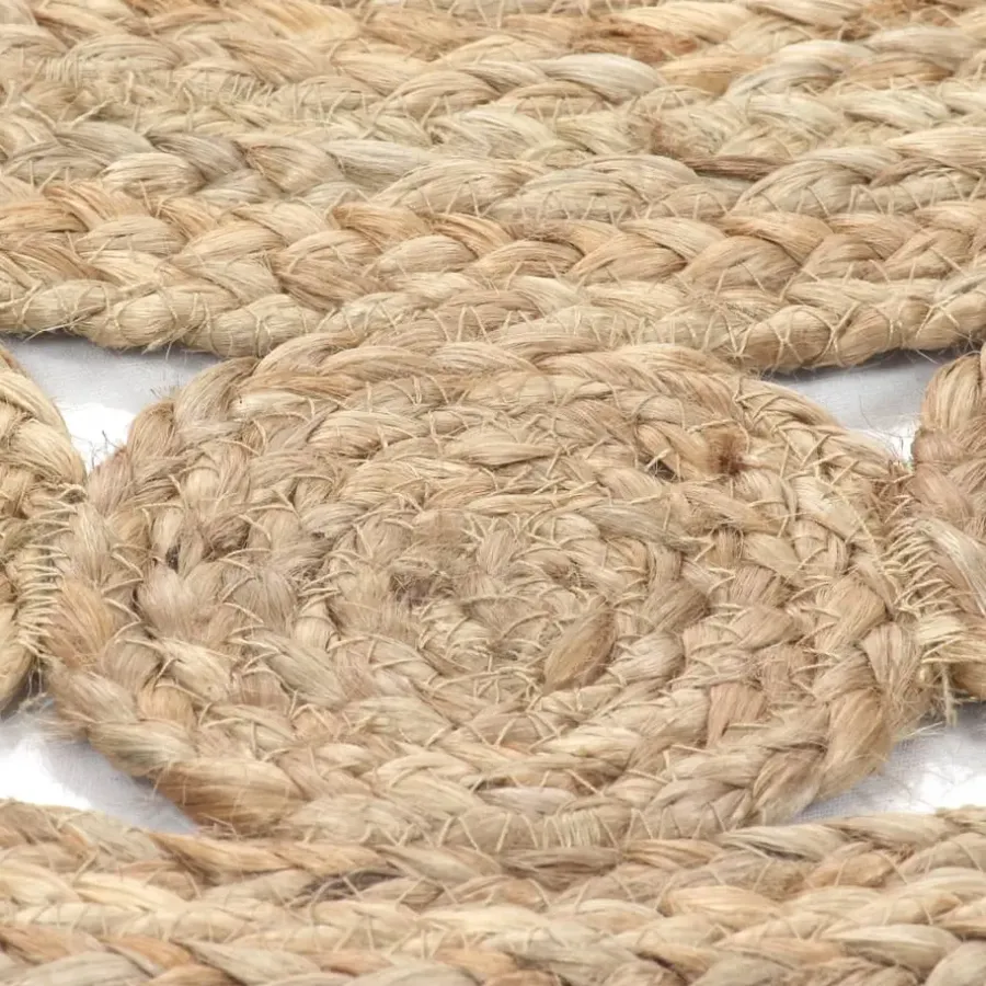 Jute Vloerkleden|Ronde Vloerkleden-vidaXL - Tapijt - Beige - Jute - 90 cm