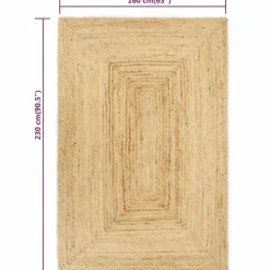 vidaXL - Tapijt - Bruin - Jute - 160 x 230 cm