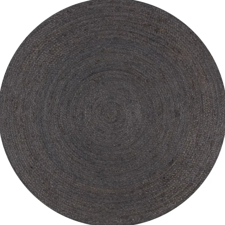 Ronde Vloerkleden|Jute Vloerkleden-vidaXL - Tapijt - Grijs - Jute