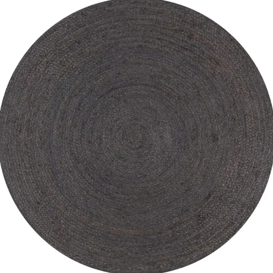 Jute Vloerkleden|Ronde Vloerkleden-vidaXL - Tapijt - Grijs - Jute
