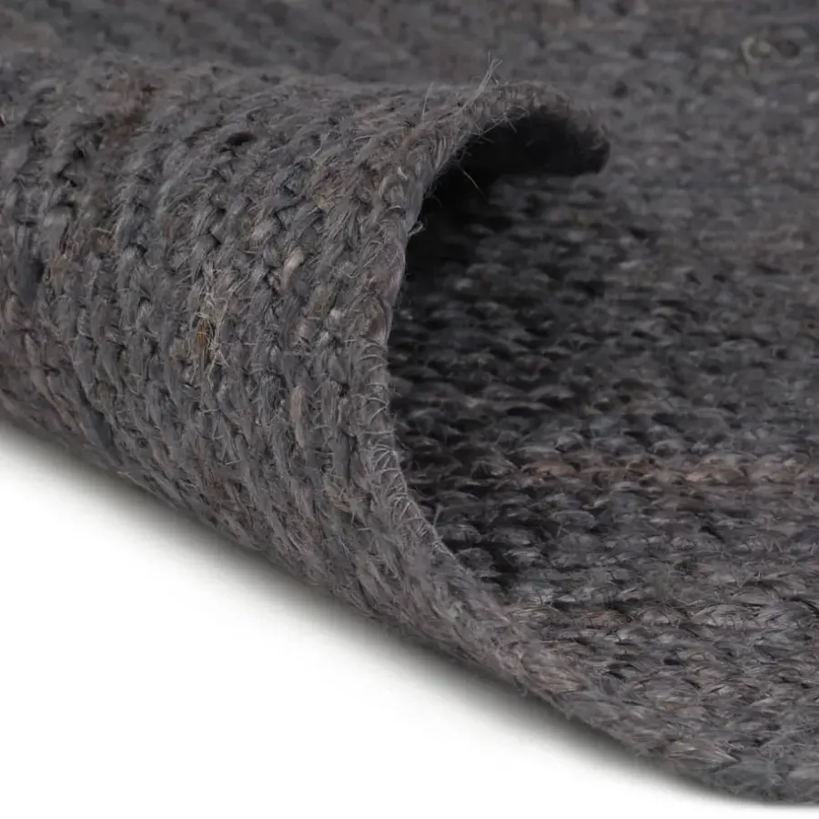 Jute Vloerkleden|Ronde Vloerkleden-vidaXL - Tapijt - Grijs - Jute