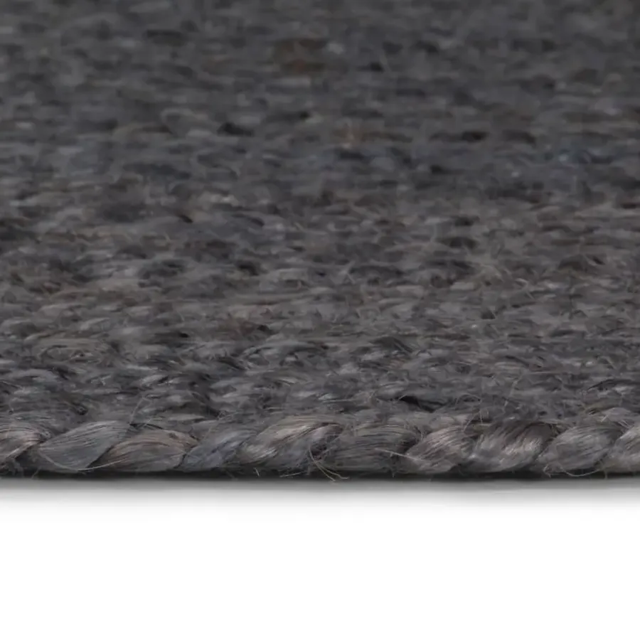 Jute Vloerkleden|Ronde Vloerkleden-vidaXL - Tapijt - Grijs - Jute