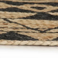 vidaXL - Tapijt - Zwart - Jute