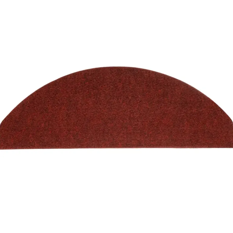 vidaXL - Tapijt Traptrede - Rood - Kunststof - 65 x 22.5 x 3.5 cm - 15 stuks