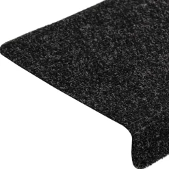 Trapmatten-vidaXL - Tapijt Traptrede - Zwart - Polypropyleen - 5 stuks