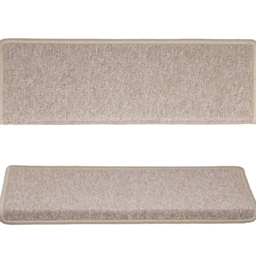 vidaXL - Tapijt Traptrede - Taupe - Polypropyleen