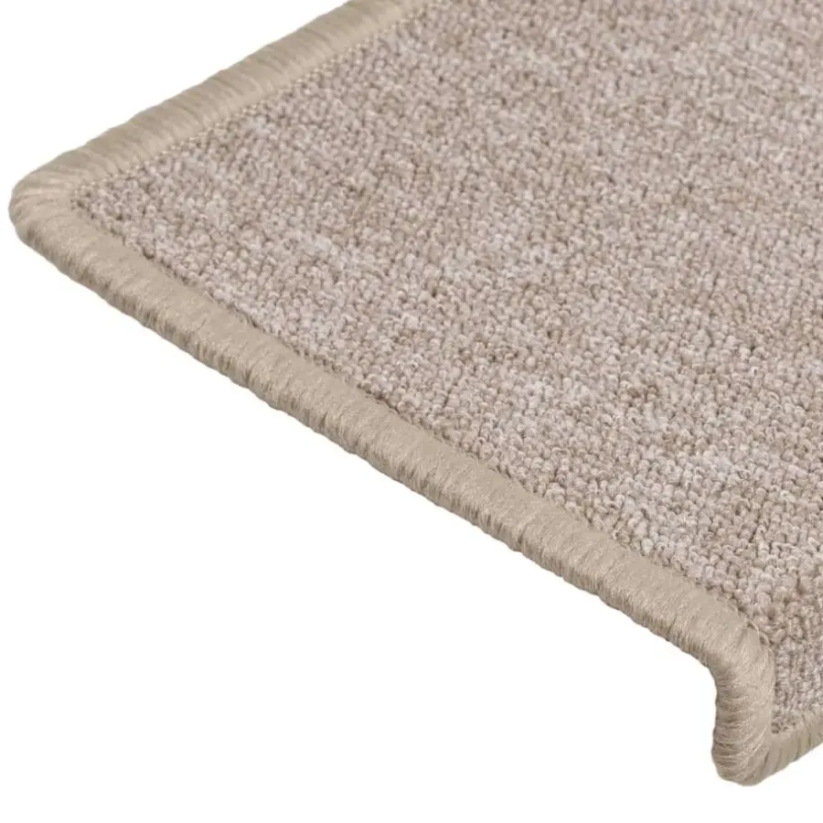 vidaXL - Tapijt Traptrede - Taupe - Polypropyleen