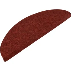 Trapmatten-vidaXL - Tapijt Traptrede - Rood - Kunststof - 56 x 17 x 3 cm - 15 stuks