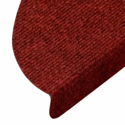 Trapmatten-vidaXL - Tapijt Traptrede - Rood - Kunststof - 56 x 17 x 3 cm - 15 stuks