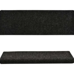 Trapmatten-vidaXL - Tapijt Traptrede - Zwart - Polypropyleen - 15 stuks