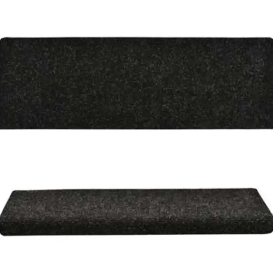 Trapmatten-vidaXL - Tapijt Traptrede - Zwart - Polypropyleen - 15 stuks