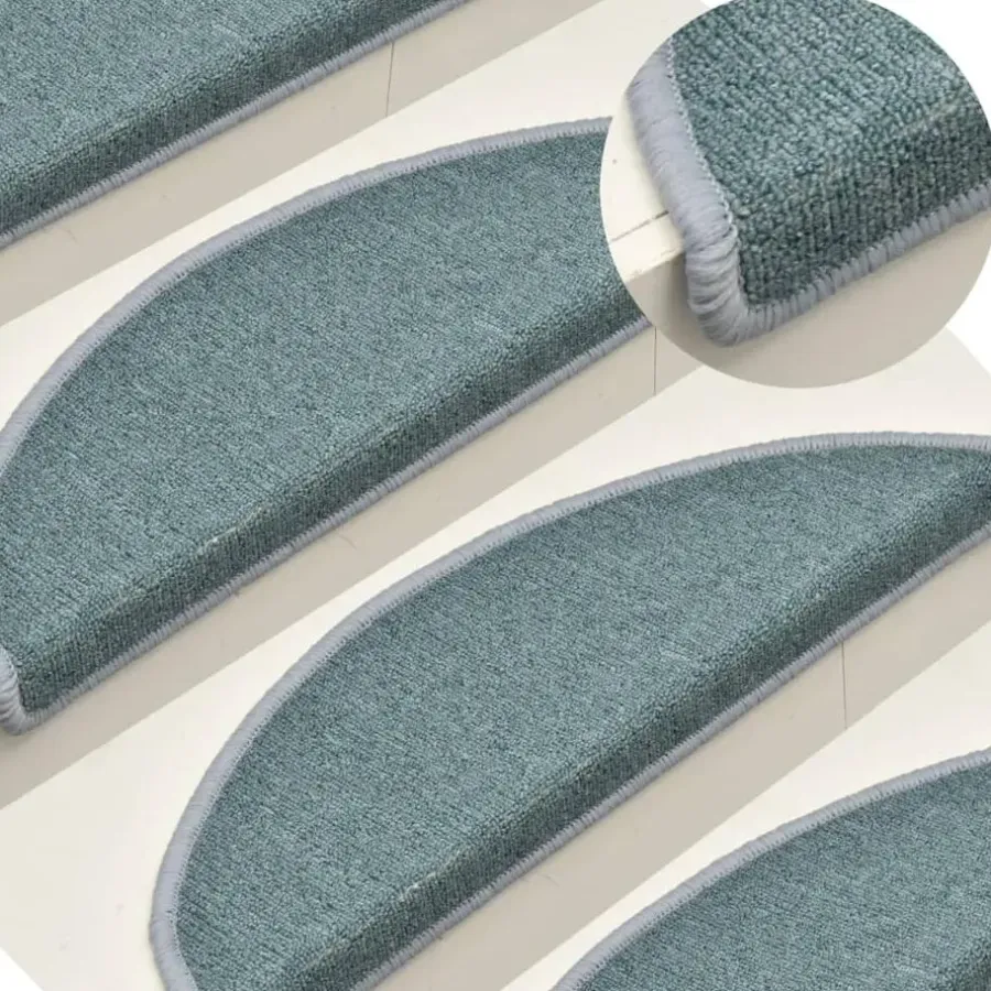 vidaXL - Tapijt Traptrede - Blauw - Polypropyleen