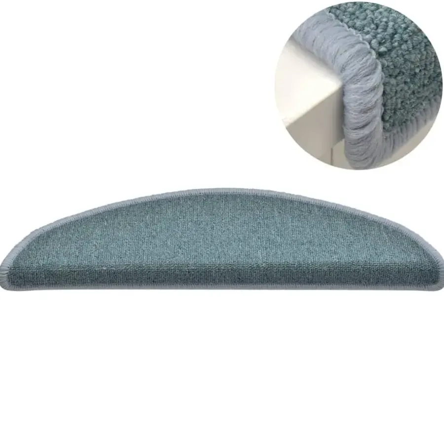 vidaXL - Tapijt Traptrede - Blauw - Polypropyleen