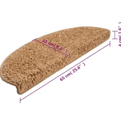 Trapmatten-vidaXL - Tapijt Traptrede - Beige - Polypropyleen
