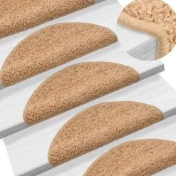 Trapmatten-vidaXL - Tapijt Traptrede - Beige - Polypropyleen