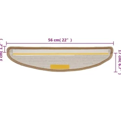 Trapmatten-vidaXL - Tapijt Traptrede - Beige - Polypropyleen
