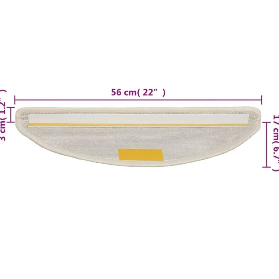 Trapmatten-vidaXL - Tapijt Traptrede - Wit - Polypropyleen