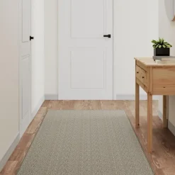 Tapijtlopers En Keukenlopers-vidaXL - Tapijtloper - Platina - Stof - 80 x 300 cm