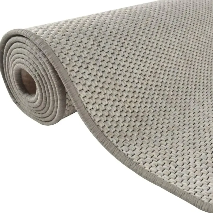 Tapijtlopers En Keukenlopers-vidaXL - Tapijtloper - Platina - Stof - 80 x 300 cm