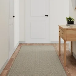 Tapijtlopers En Keukenlopers-vidaXL - Tapijtloper - Zilver - Stof - 80 x 300 cm
