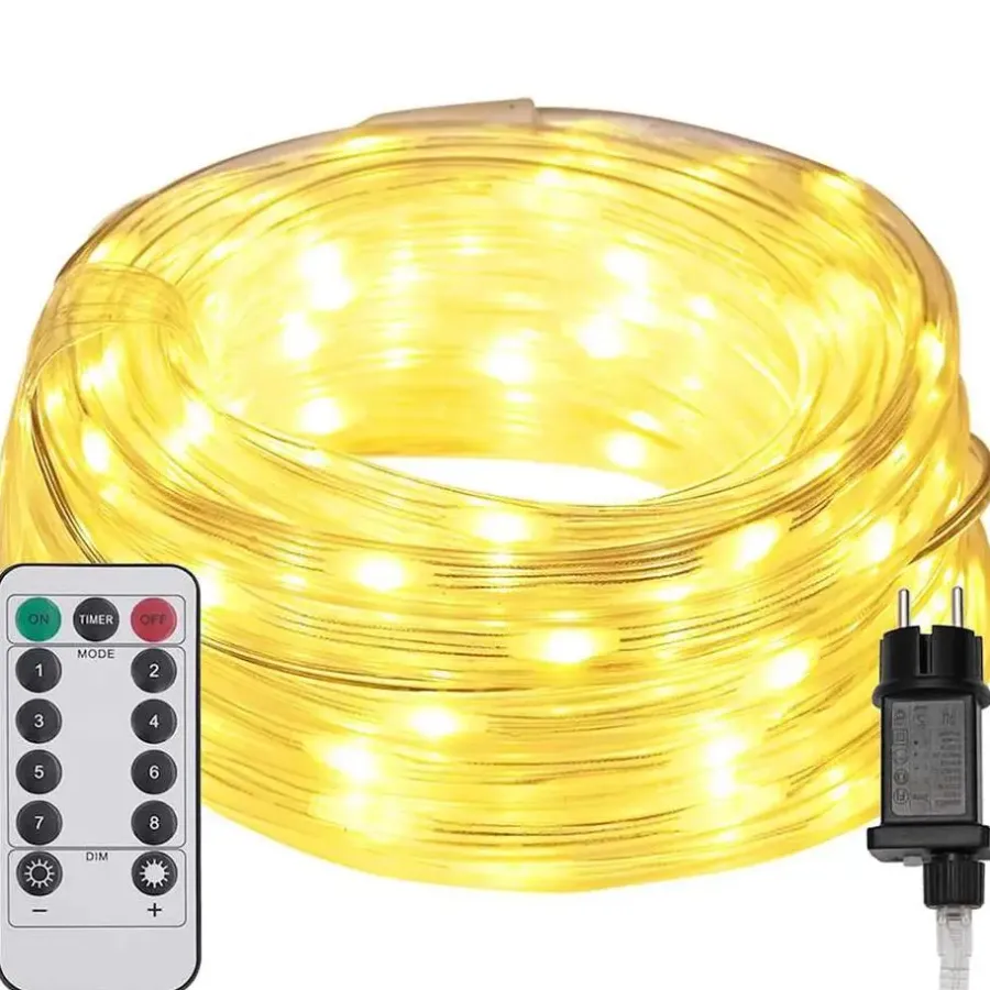 vidaXL - Touwenlicht met 2400 LED 100 m - Warmwit - PVC