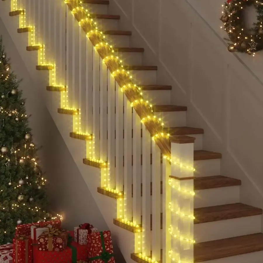 vidaXL - Touwenlicht met 2400 LED 100 m - Warmwit - PVC