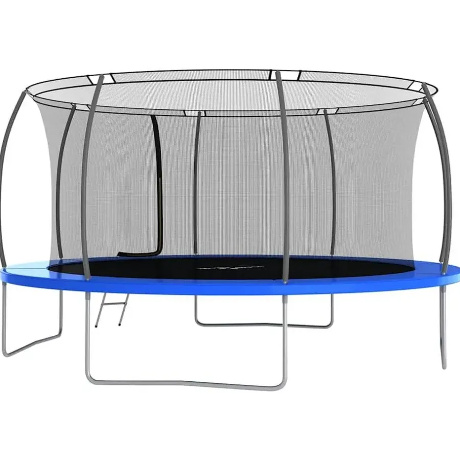 vidaXL - Trampolineset - Blauw - Ø 460 x 80 cm