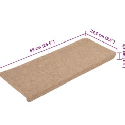 Trapmatten-vidaXL - Trapmat - Beige - Stof - 65 x 24.5 x 3.5 cm - 15 stuks
