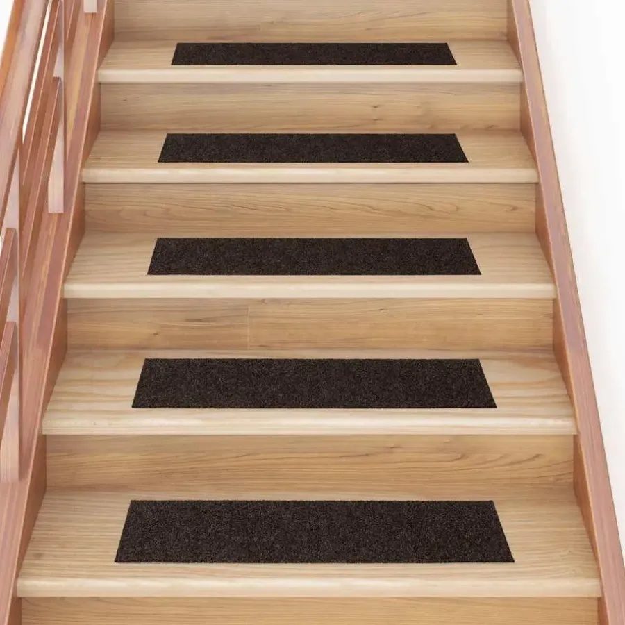 Trapmatten-vidaXL - Trapmat - Bruin - Polypropyleen - 76 x 20 cm - 15 stuks