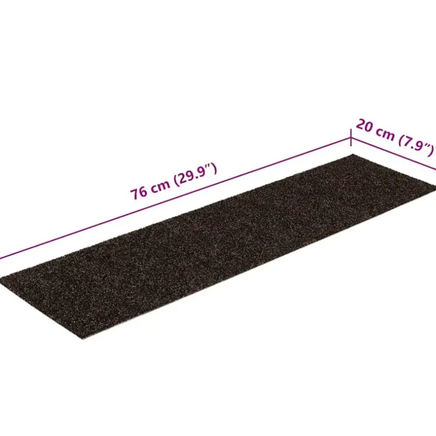 Trapmatten-vidaXL - Trapmat - Bruin - Polypropyleen - 76 x 20 cm - 15 stuks