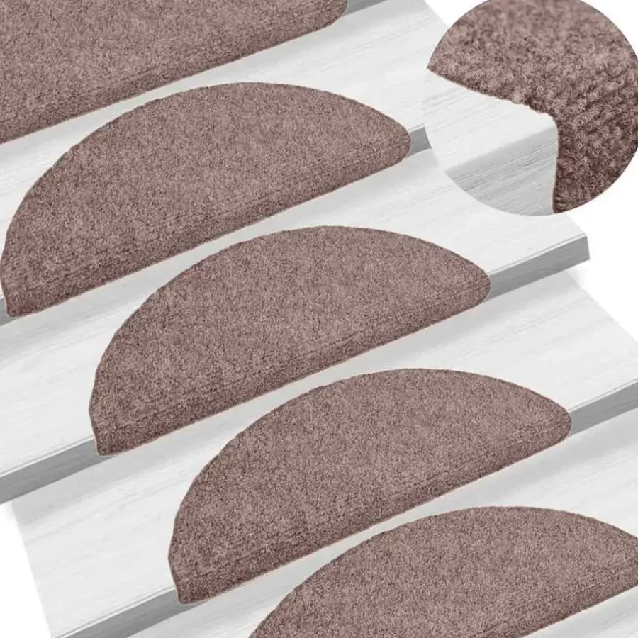 Trapmatten-vidaXL - Trapmat - Bruin - Polypropyleen - 65 x 21 x 4 cm - 10 stuks