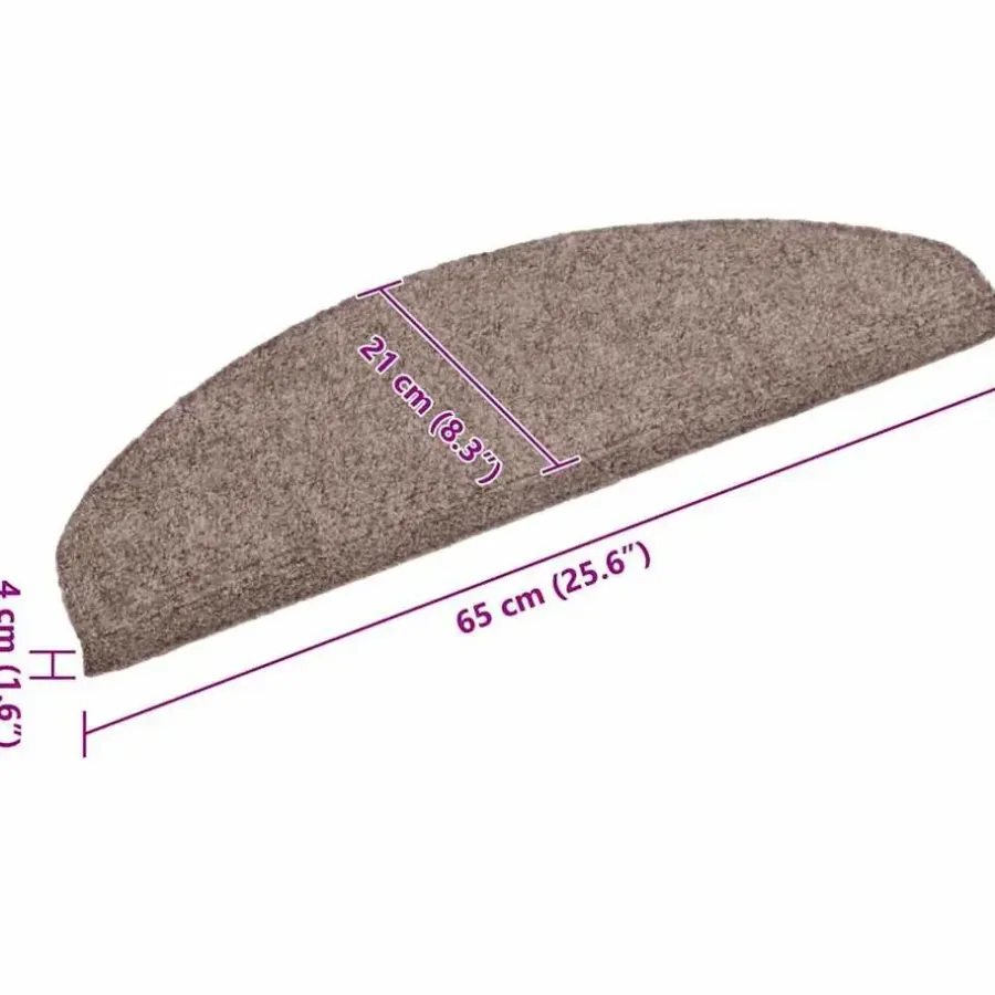 Trapmatten-vidaXL - Trapmat - Bruin - Polypropyleen - 65 x 21 x 4 cm - 10 stuks