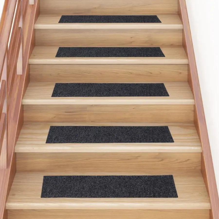 Trapmatten-vidaXL - Trapmat - Grijs - Polypropyleen - 76 x 20 cm - 15 stuks