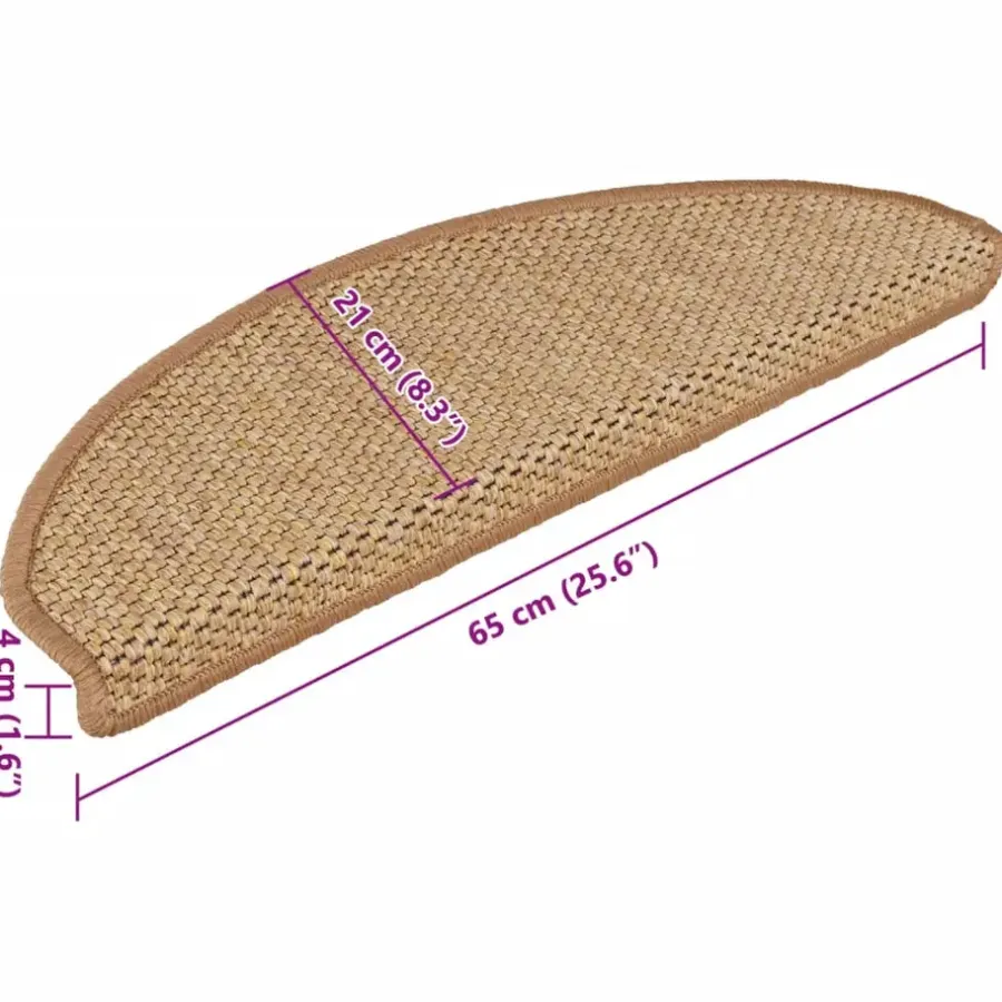 vidaXL - Trapmat - Oranje - Stof - 65 x 21 x 4 cm - 15 stuks