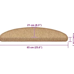 vidaXL - Trapmat - Oranje - Stof - 65 x 21 x 4 cm - 15 stuks