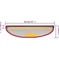vidaXL - Trapmat - Rood - Polypropyleen