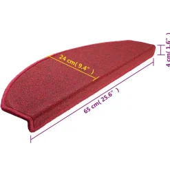 Trapmatten-vidaXL - Trapmat - Rood - Polypropyleen