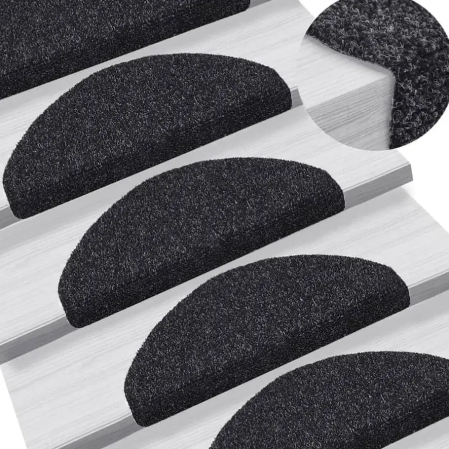 Trapmatten-vidaXL - Trapmat - Zwart - Polypropyleen - 65 x 21 x 4 cm - 10 stuks