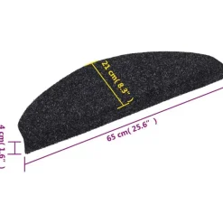 Trapmatten-vidaXL - Trapmat - Zwart - Polypropyleen - 65 x 21 x 4 cm - 10 stuks