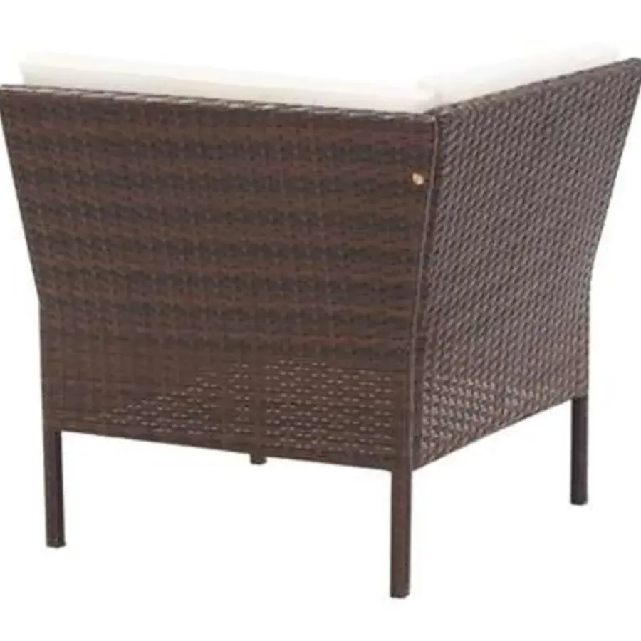 Loungebanken-vidaXL - Tuin Loungeset - Bruin - Poly rattan
