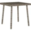 vidaXL - Tuin Salontafel - Grijs - Poly rattan - 40 x 40 x 37 cm