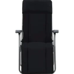 Ligbedden-vidaXL - Tuin Stoel - Zwart - Stof - 2 stuks