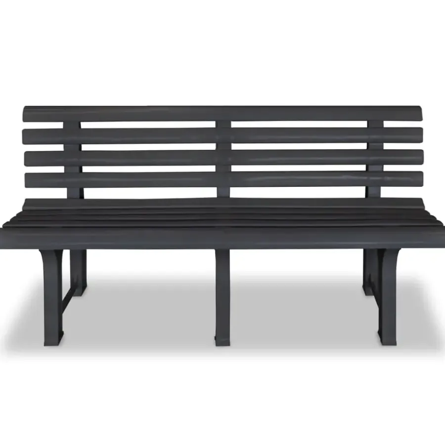 vidaXL - Tuinbank - Antraciet - Kunststof