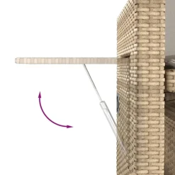 vidaXL - Tuinbank - Beige - Poly rattan