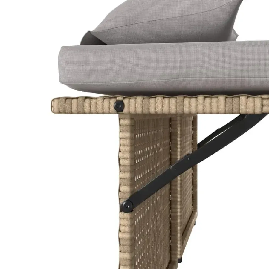 vidaXL - Tuinbank - Beige - Poly rattan