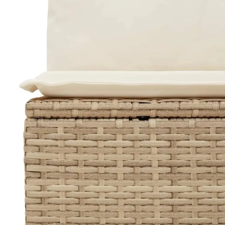 vidaXL - Tuinbank - Beige - Poly rattan