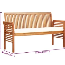 Tuinbanken-vidaXL - Tuinbank - Bruin - Hout - 150 cm